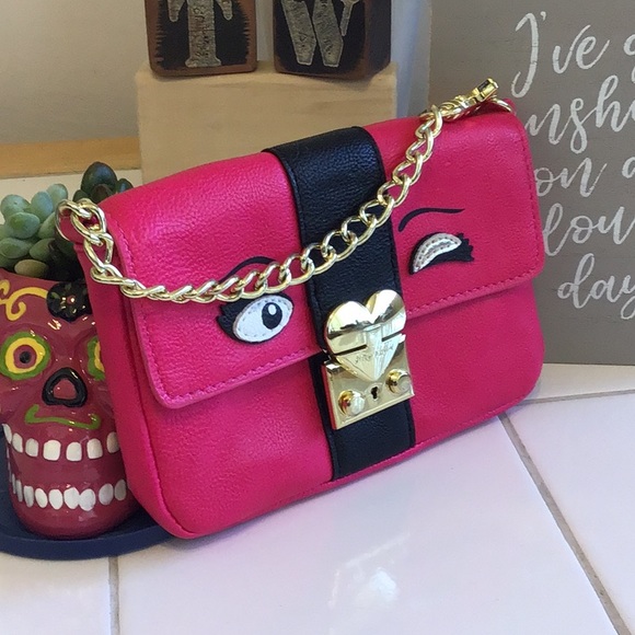Betsey Johnson Handbags - ‘Betsy Johnson’ Bright Pink Mini Purse